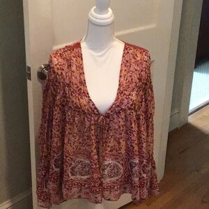 Free People patterned blouse